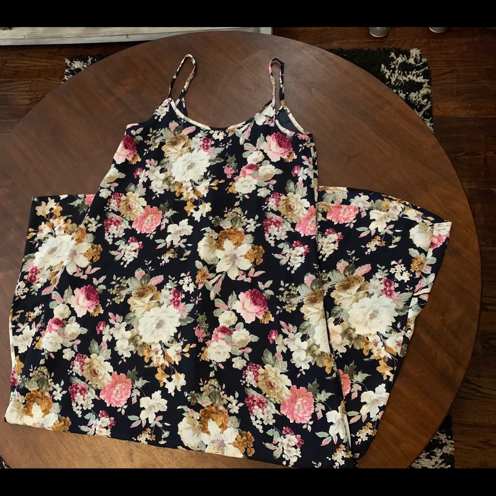 Floral Spaghetti Strap Maxi Dress